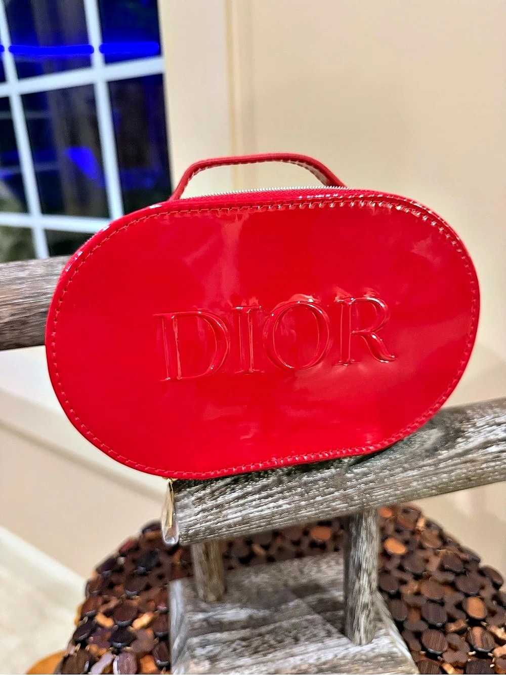 New Christian Dior Beauty GWP Red Vanity Jewelry Cosmetic Case Purse Pouch